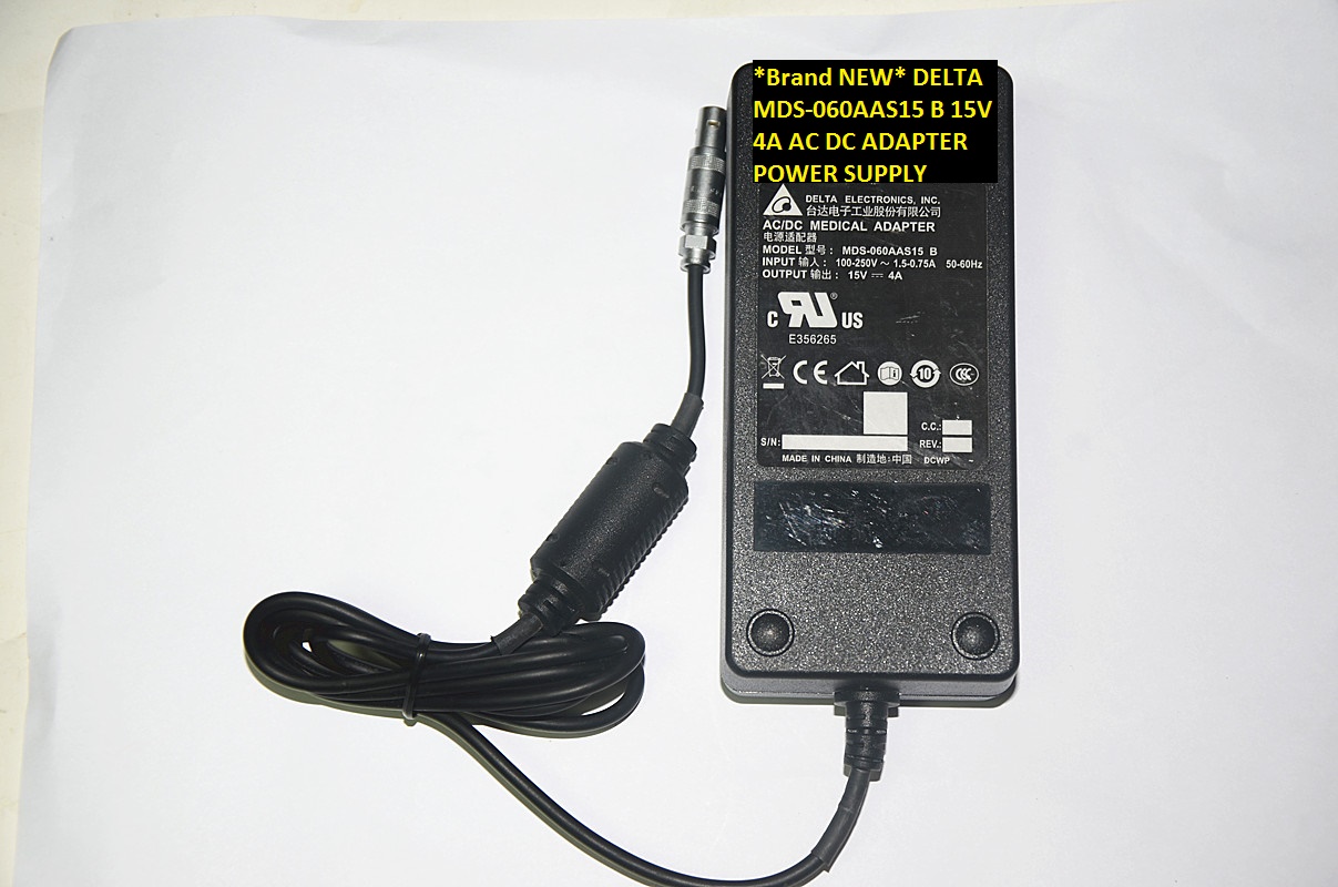 *Brand NEW* DELTA 15V 4A MDS-060AAS15 B AC DC ADAPTER POWER SUPPLY - Click Image to Close